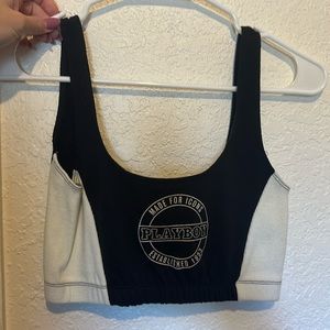 Black and white crop top